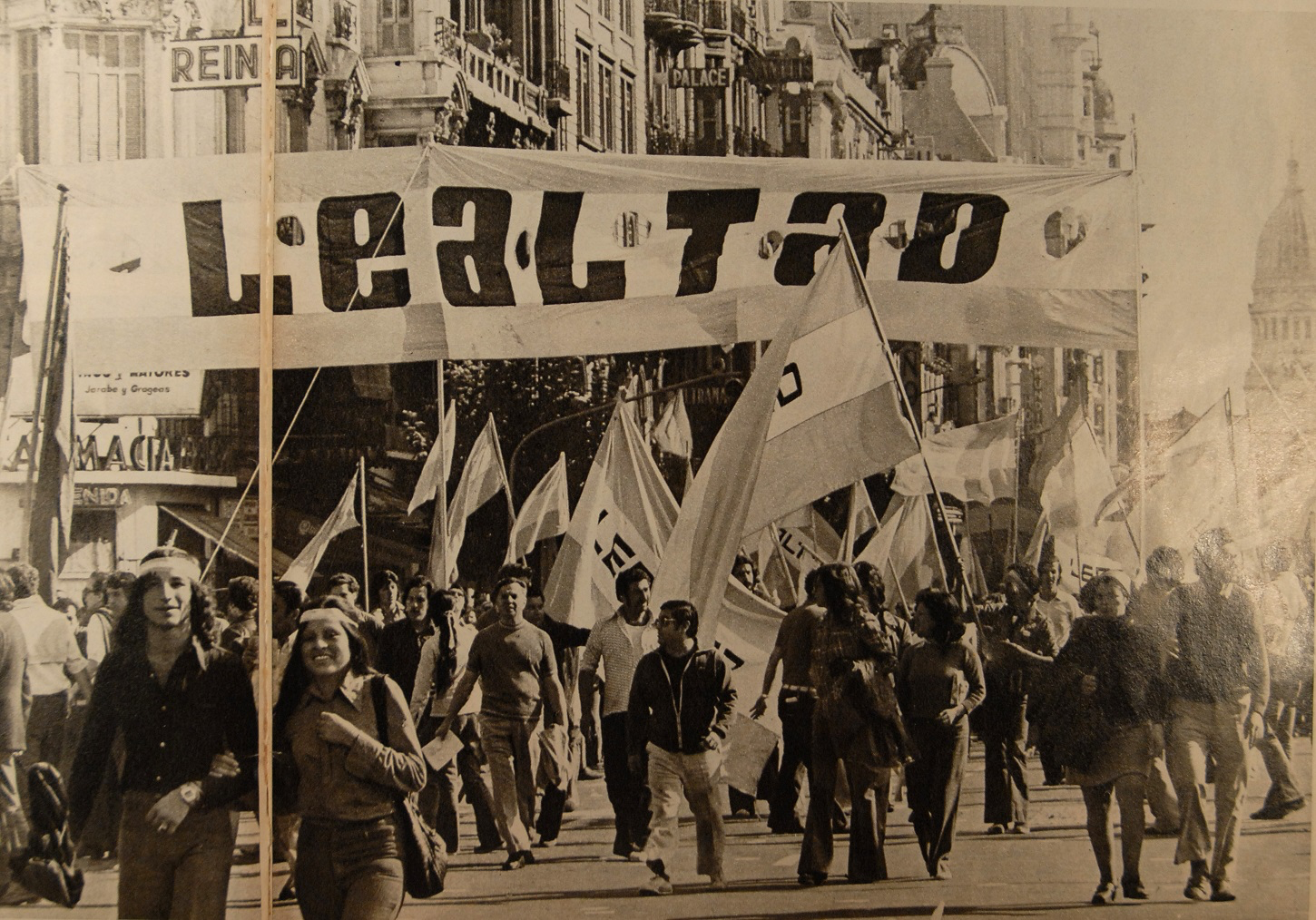 Juventud Peronista en los 70s. Créditos: Razón y revolución 